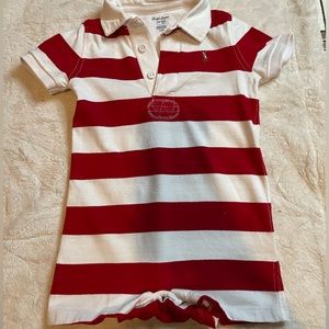 Ralph Lauren Red & White Baby Boy Romper